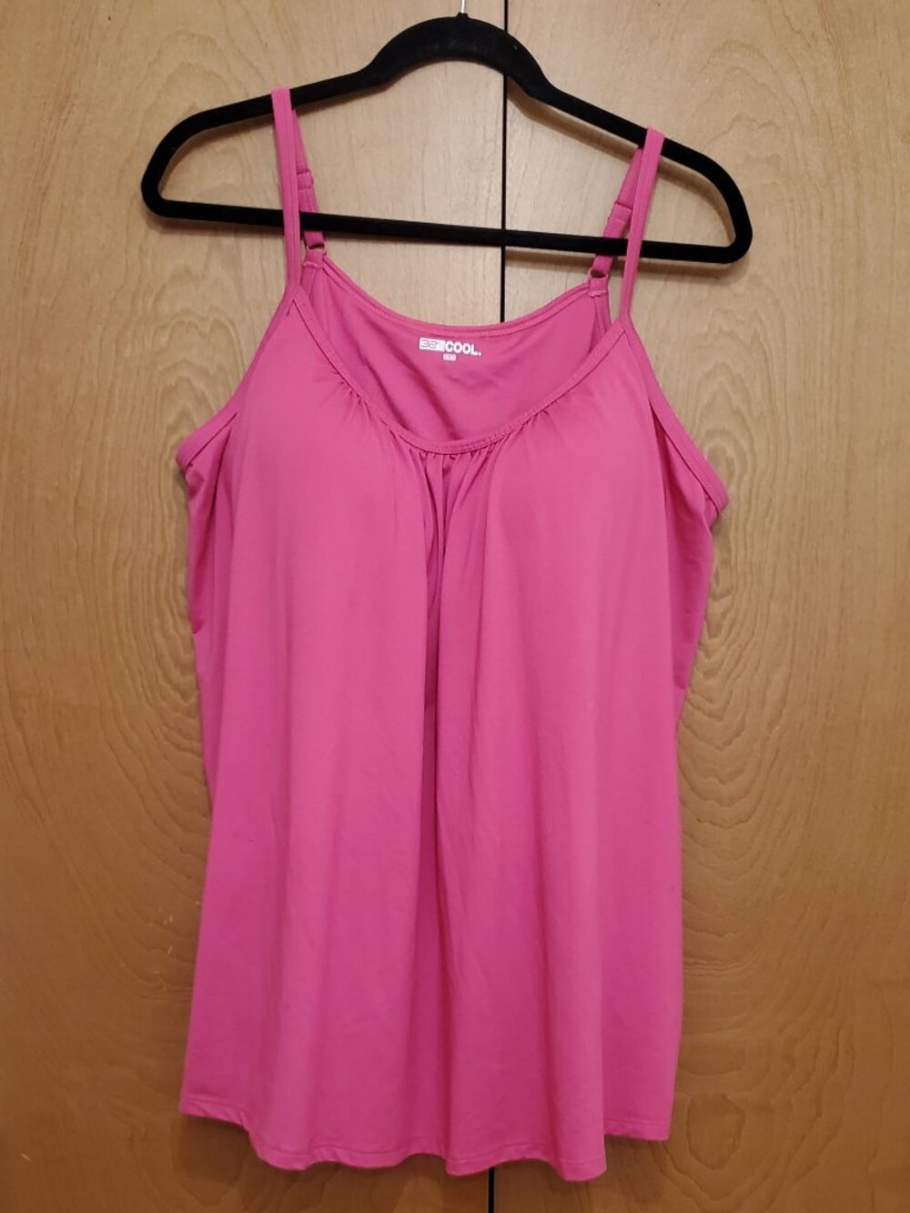 32 Degrees Pink Top With Built-In Bra Cups